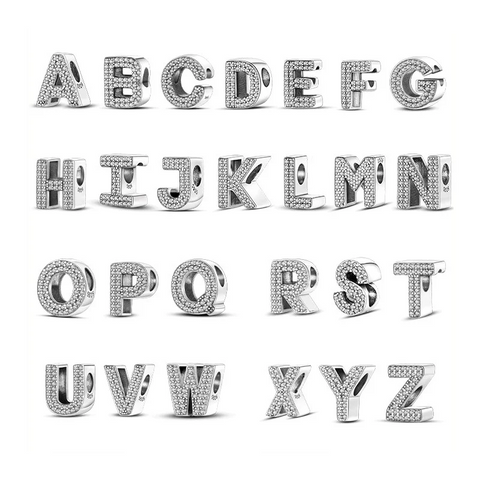 Sparkling Letter Charm