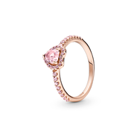 Pink Heart Rose Gold Ring
