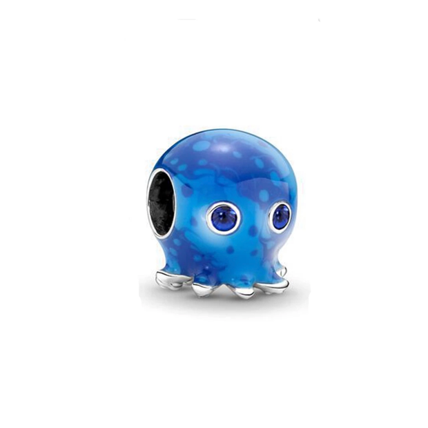 Blue Octopus Charm