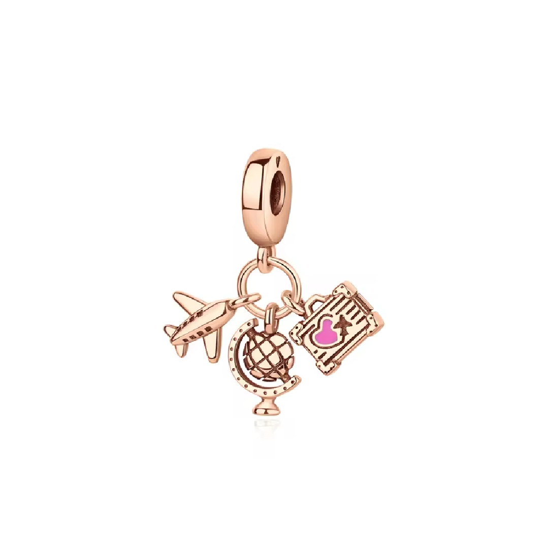 Rose Gold Travel Charm