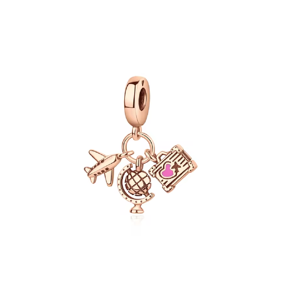 Rose Gold Travel Charm