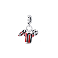 Red and Black Soccer Charm