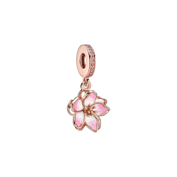 Pink Cherry Blossom Flower Charm