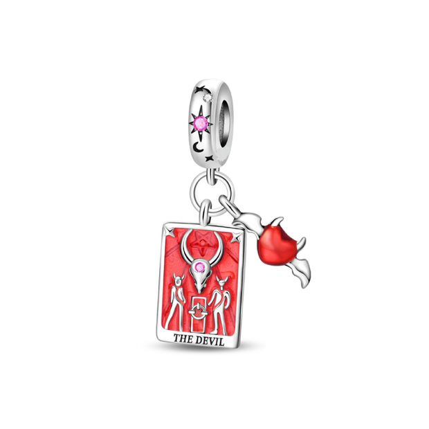 Devil Tarot Card Charm