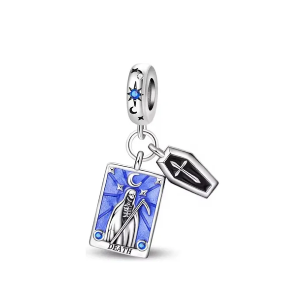 Death Tarot Card Charm