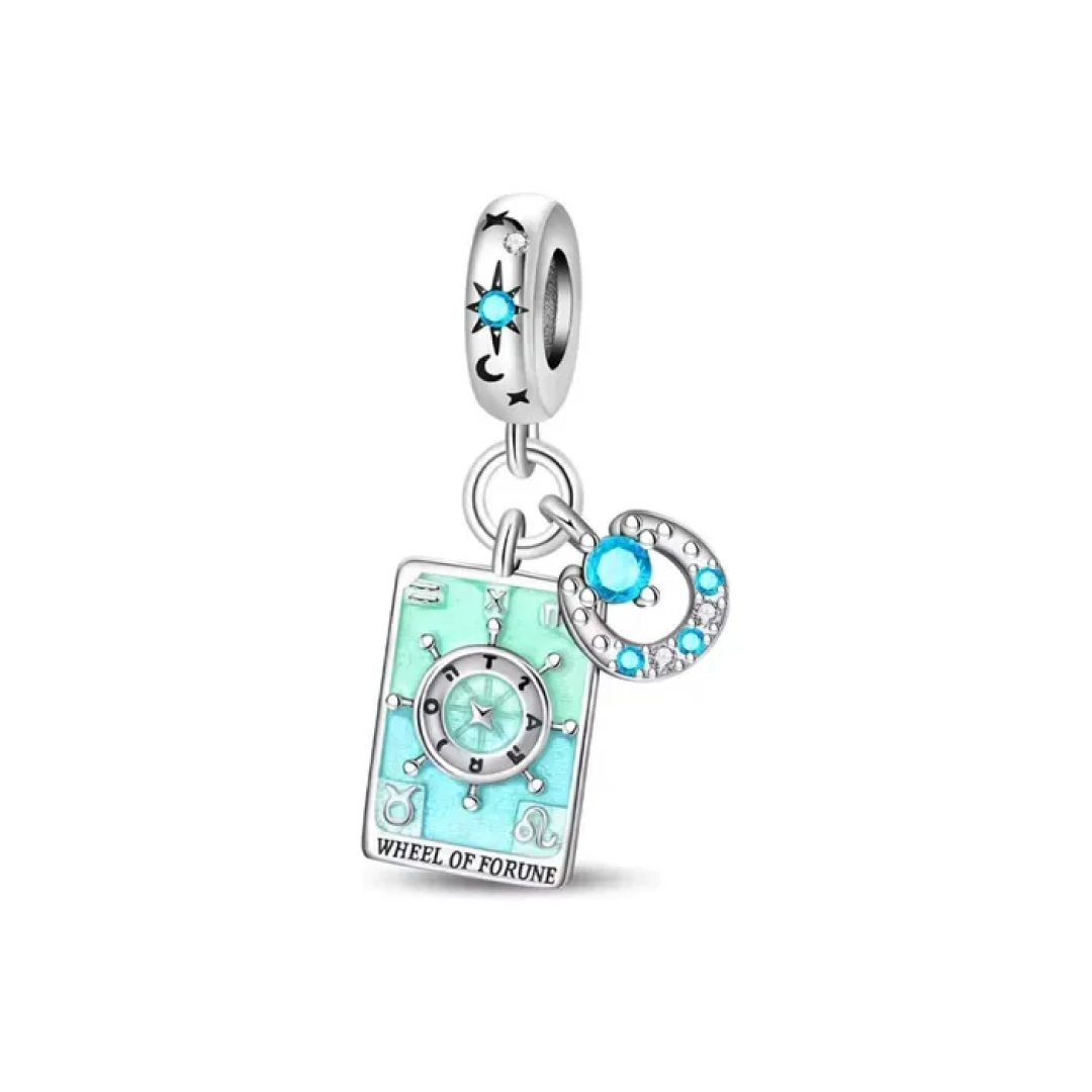 Wheel of Fortune Tarot Card Charm