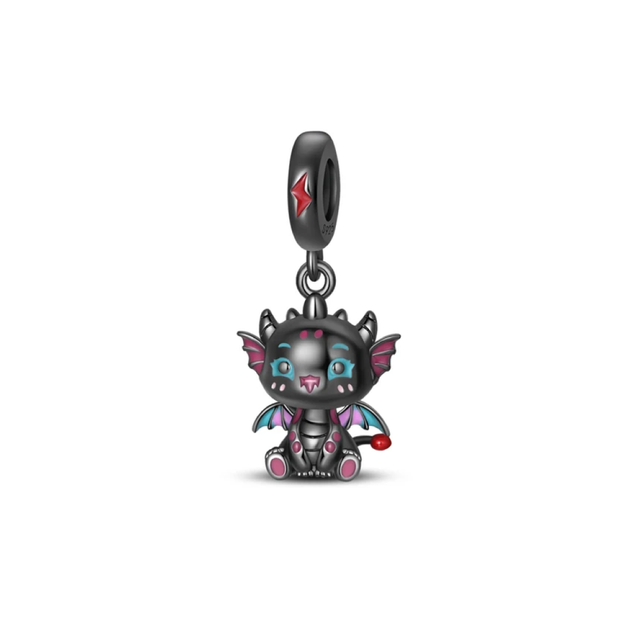 Black Fire Dragon Charm