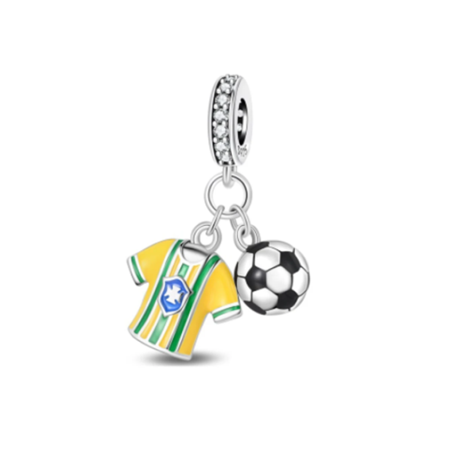 Brazil Soccer Ball Charm