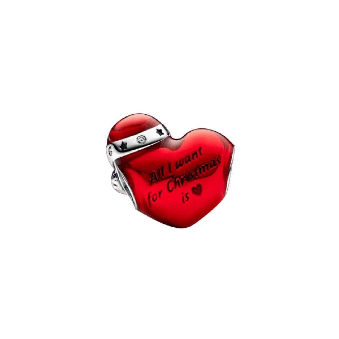 Christmas Heart Charm