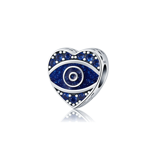 Evil Eye Heart Charm