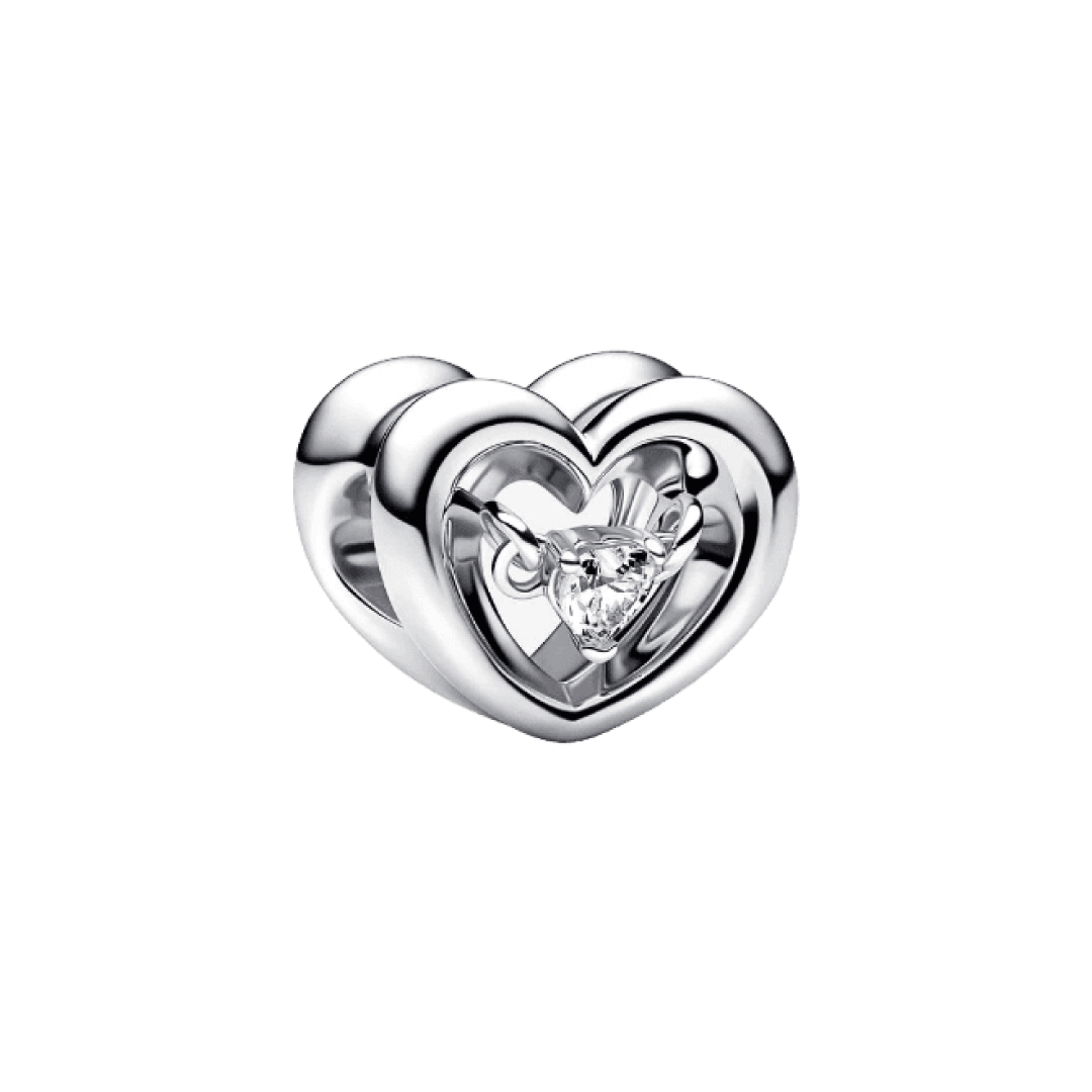 Zirconia Heart Charm