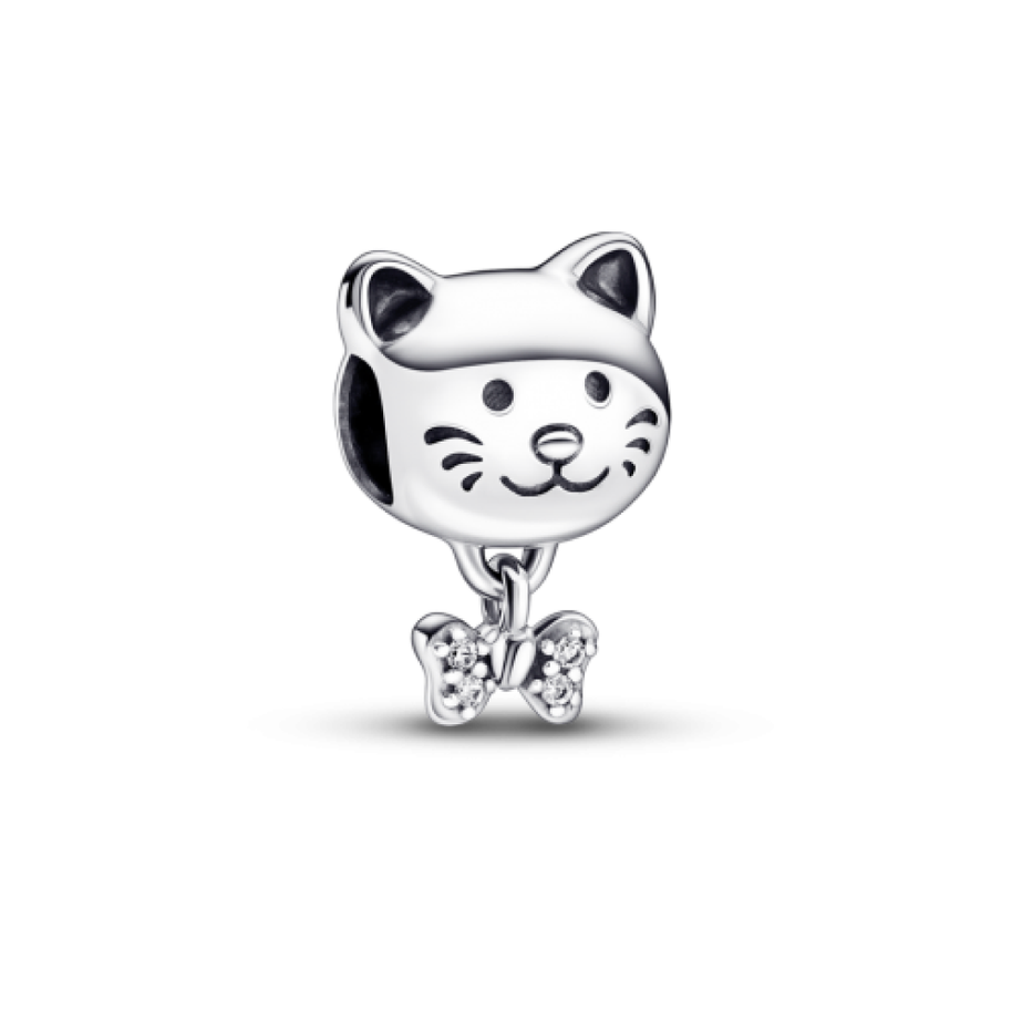 Cat with Bow Charm