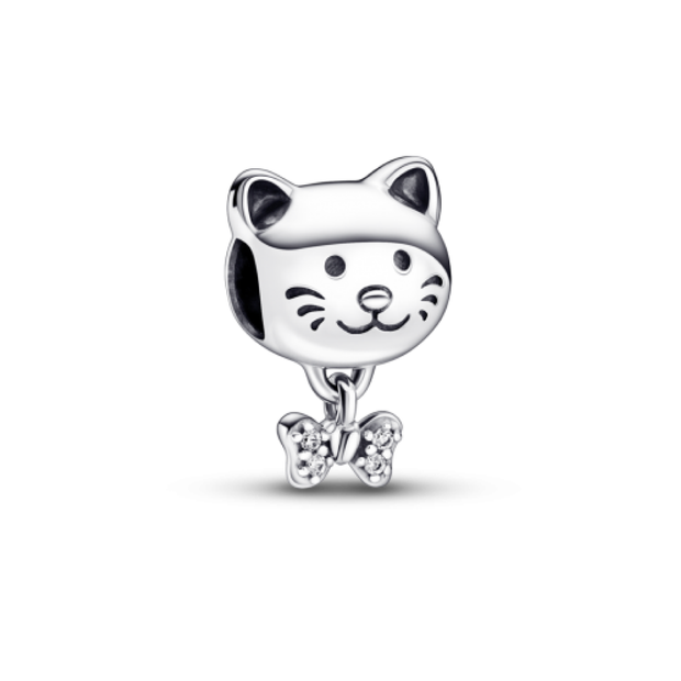 Cat with Bow Charm
