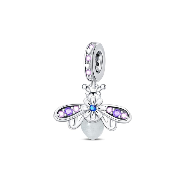 Purple Firefly Charm