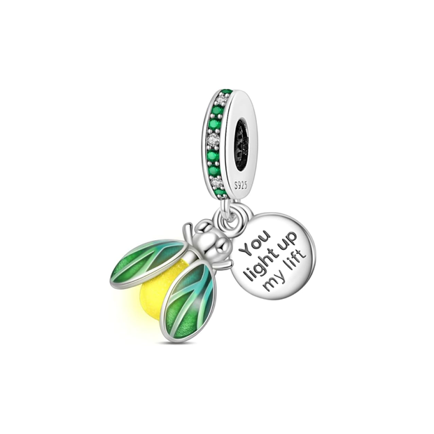 Green-Yellow Firefly Charm