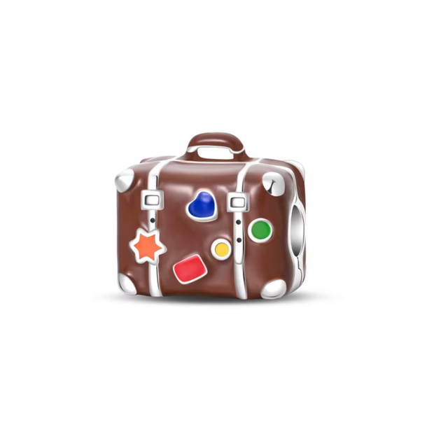 Brown Suitcase Charm