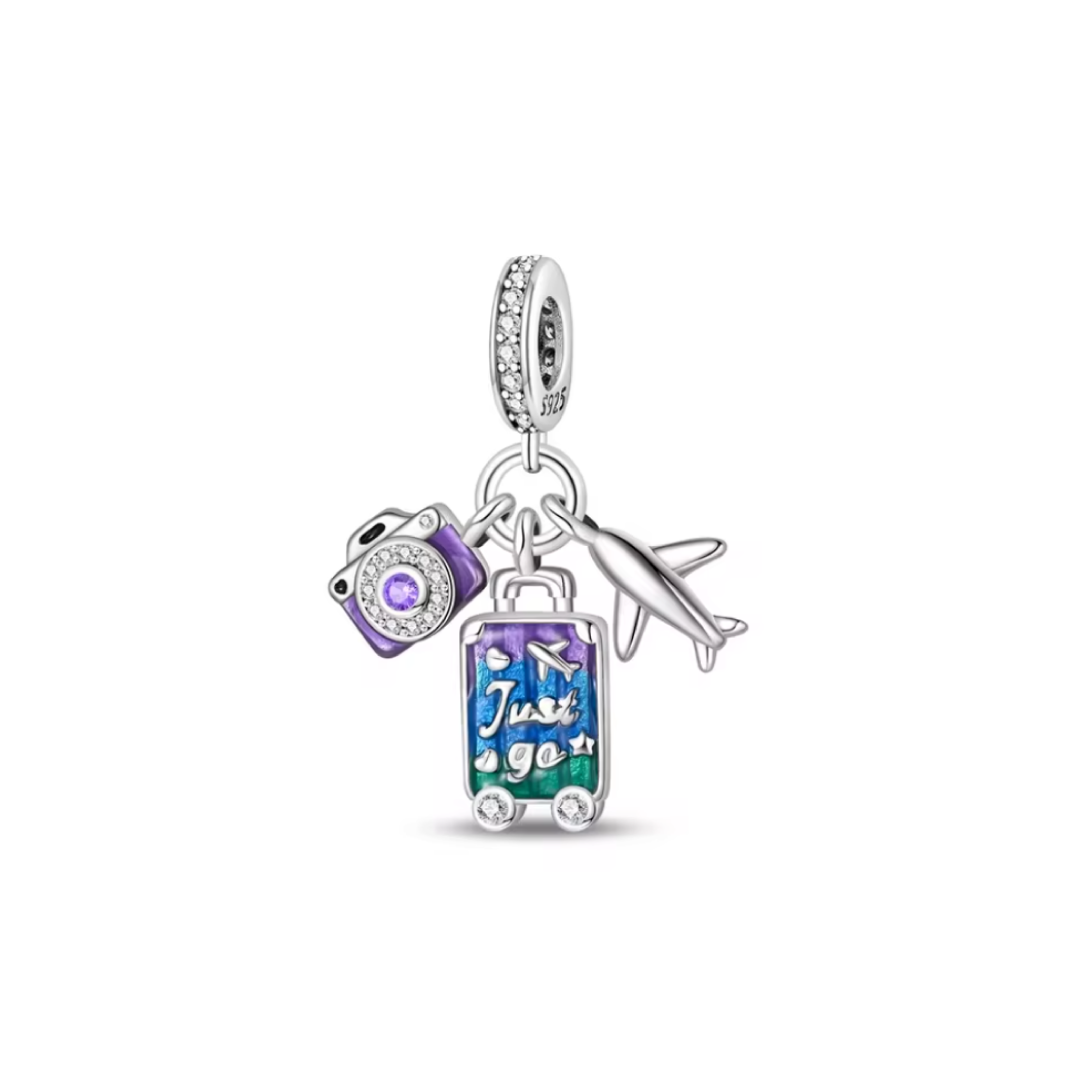 Just Go Travel Suitcase Charm
