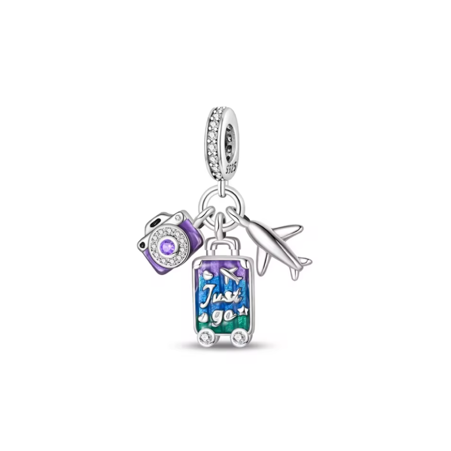 Just Go Travel Suitcase Charm