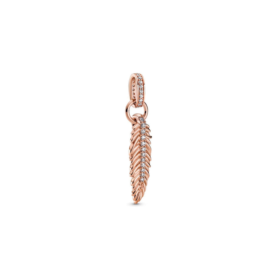 Sparkling Prosperity Feather Charm