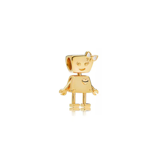 Golden Robot Charm