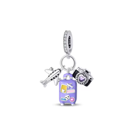 Purple Travel Suitcase Charm