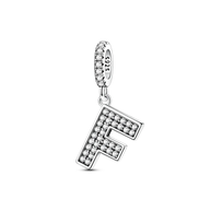 Dangle Zirconia Letter Charm