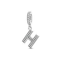Dangle Zirconia Letter Charm