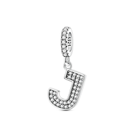 Dangle Zirconia Letter Charm