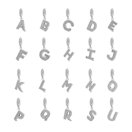 Dangle Zirconia Letter Charm