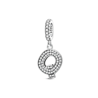 Dangle Zirconia Letter Charm