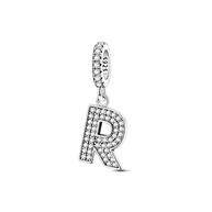 Dangle Zirconia Letter Charm