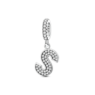 Dangle Zirconia Letter Charm