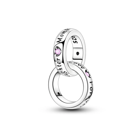 Mother and Daughter Love Rings Charm