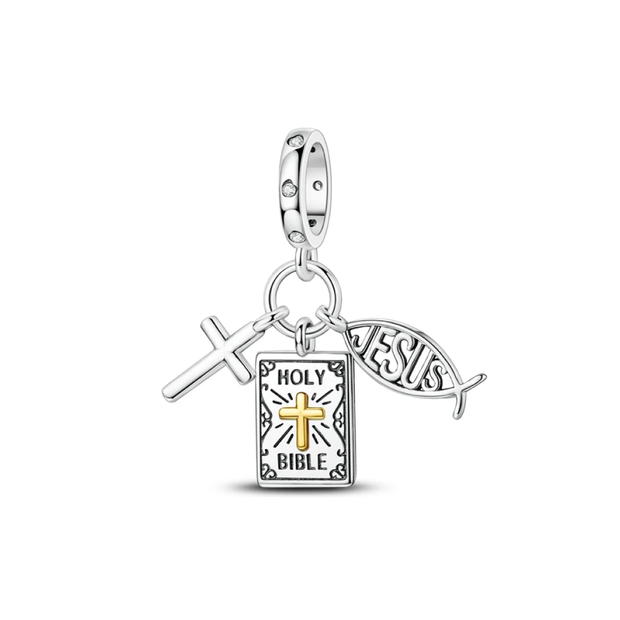 Bible Cross Charm