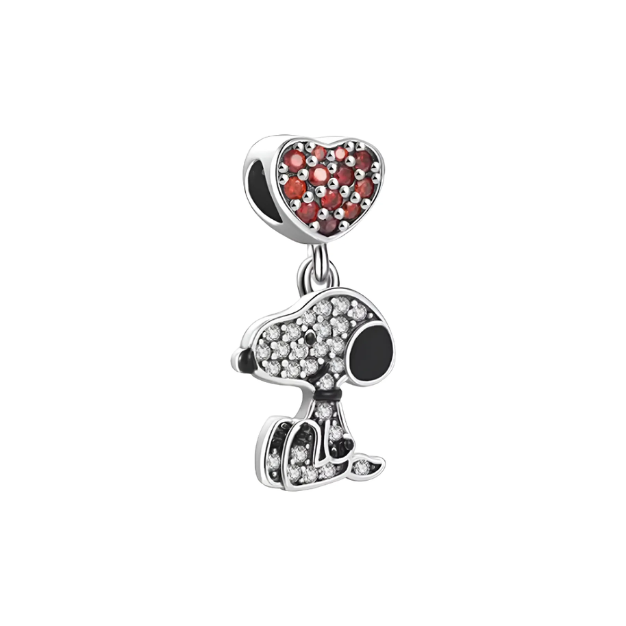 Snoopy Zirconia Dangle Charm