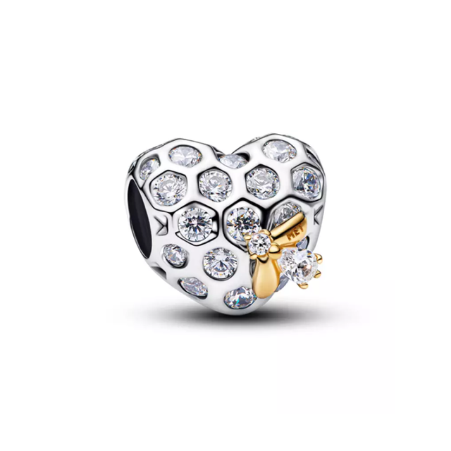 Bridgerton Bee Panel Heart Charm