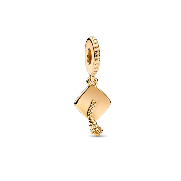 Gold Graduation Cap Charm