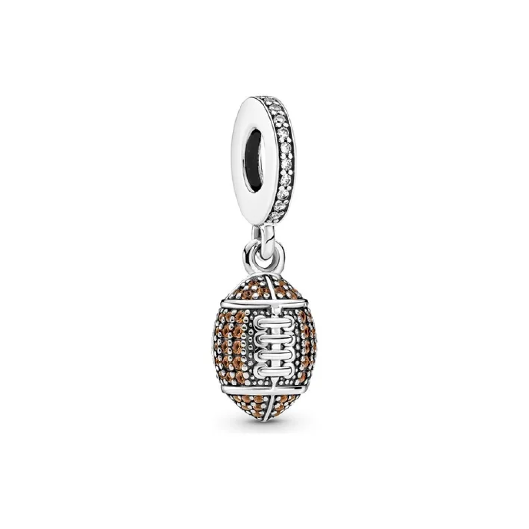 American Football Zirconia Charm