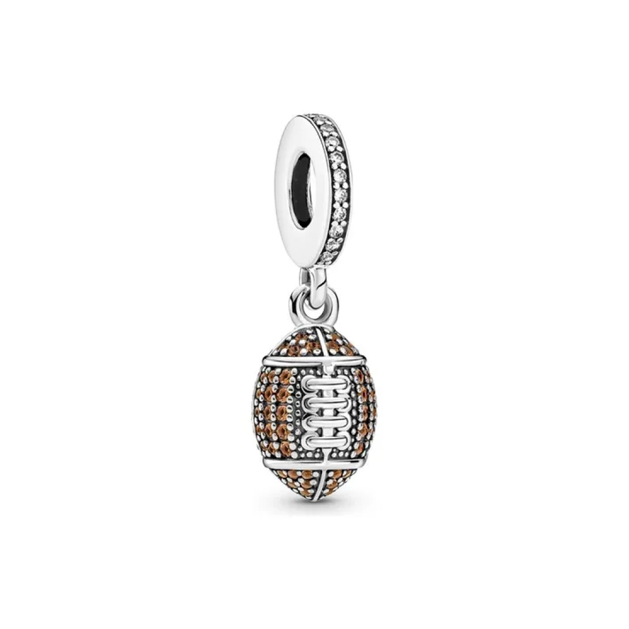 American Football Zirconia Charm