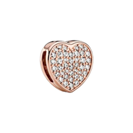 Reflexions Pink Zirconia Heart Charm
