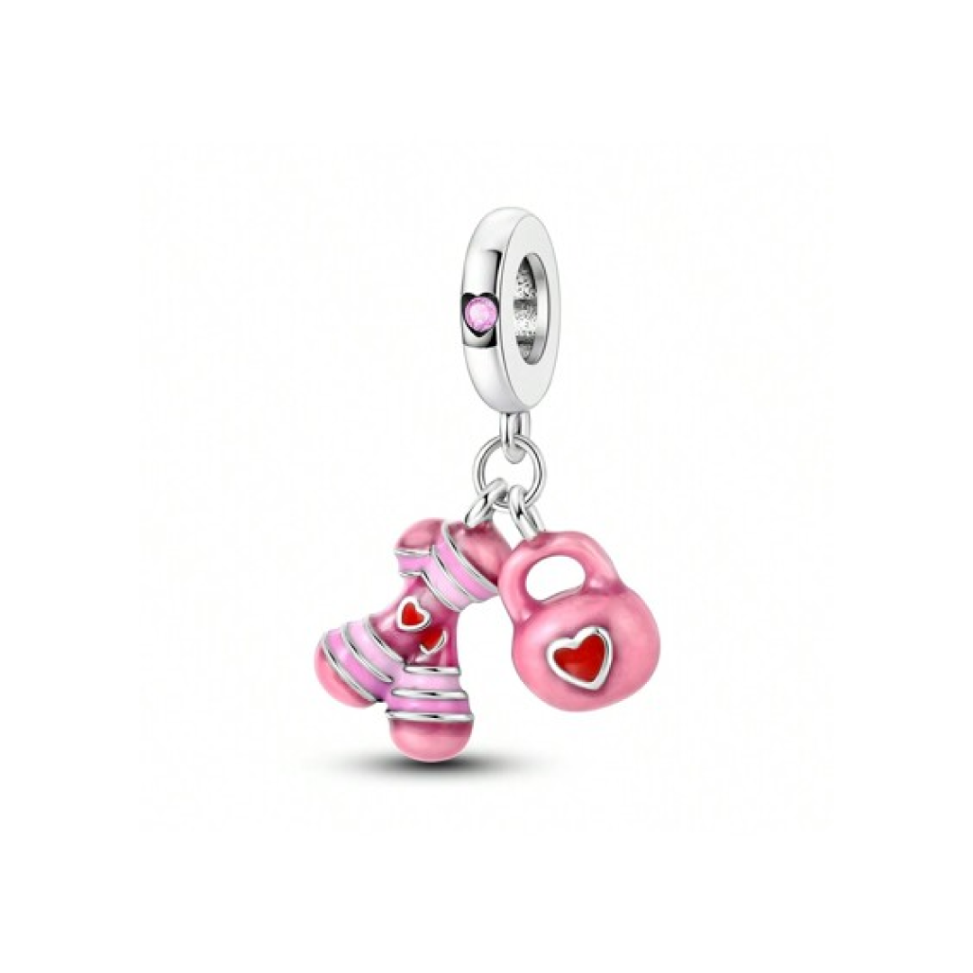 Pink Weightlifting Box Charm