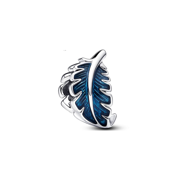 Blue Palm Leaf Charm